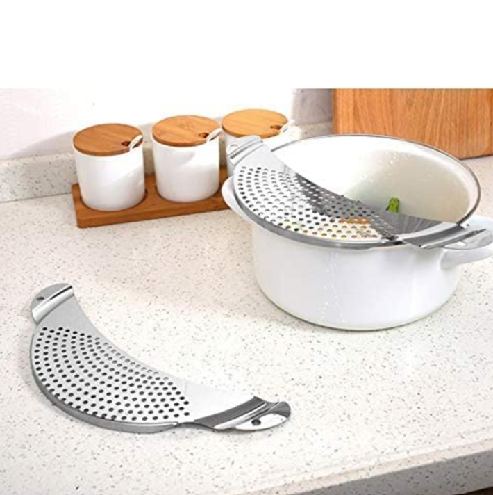 Halbrundes Abtropfsieb aus Edelstahl