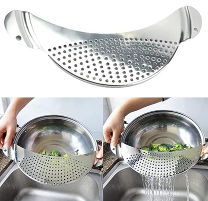 Halbrundes Abtropfsieb aus Edelstahl